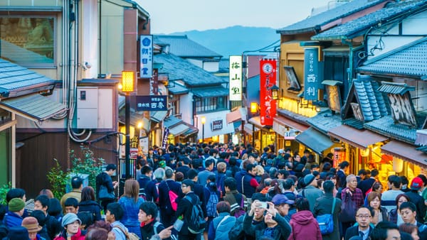 Die Besucherstau-Karte für Kyoto