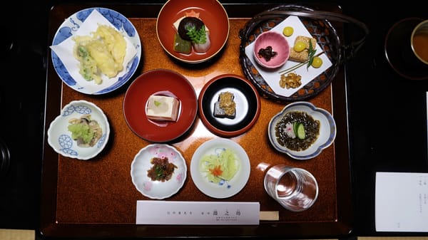 Vegan: Shojin-Ryori-Essen bei einer Tempelübernachtung.