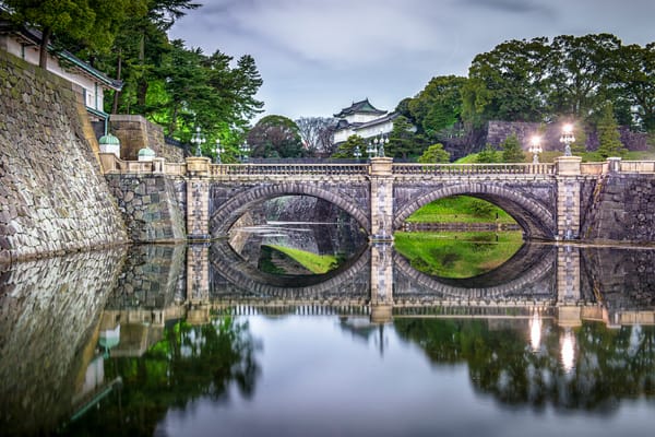 Vor der kaiserlichen Palastanlage in Tokio.