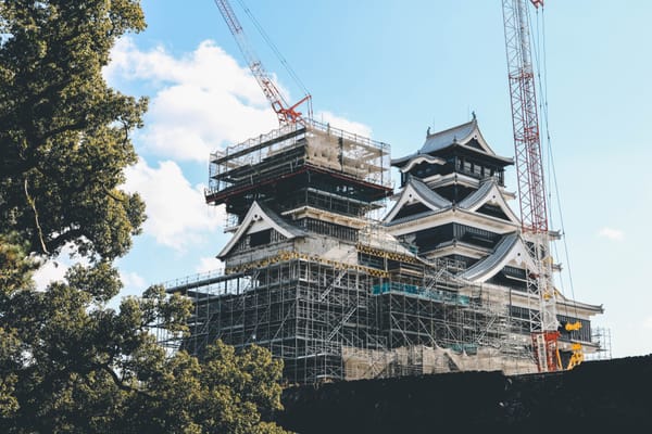 Die Burg von Kumamoto am 3. Februar 2020.