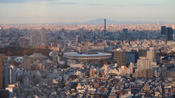 Das neue Olympische Stadion in Tokio.