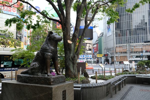 Es ist ruhig geworden: Die Hachiko-Statue am 16. April 2020.