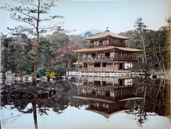 Der Kinkakuji in Kyoto, 1885.