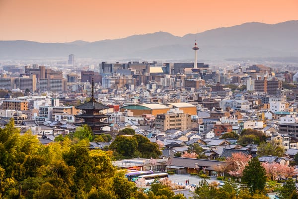 Die Skyline von Kyoto.