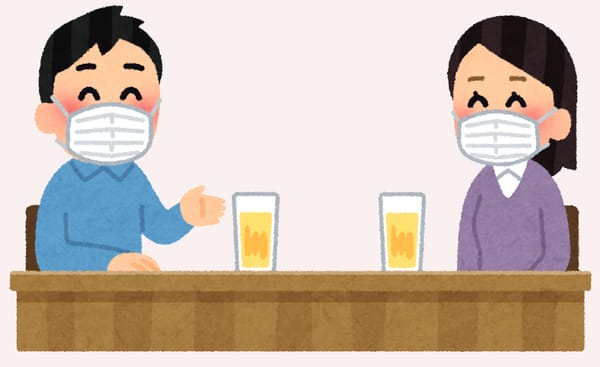 Eine dringende Empfehlung: Konversation mit Maske im Restaurant.