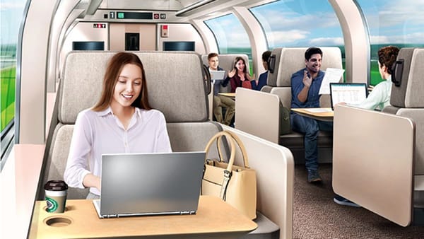 «Shinkansen Office»: Ein Arbeitsplatz im Shinkansen