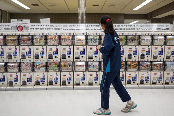 Eine Gacha-Strasse im Flughafen Narita.