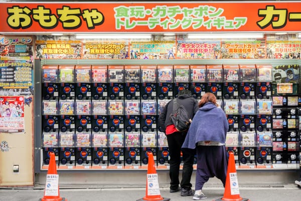 Gachapon in Osaka.