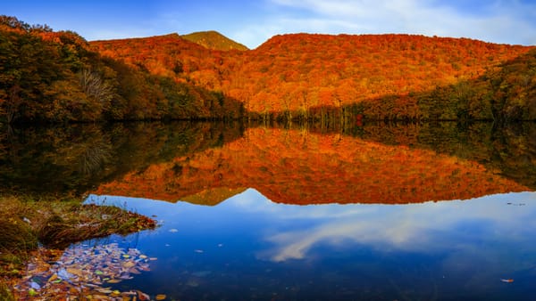 Die Herbstszenerie von Tsutanuma