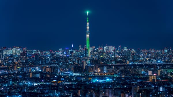 Weihnachtsbaum-Beleuchtung für den Skytree in Tokio.