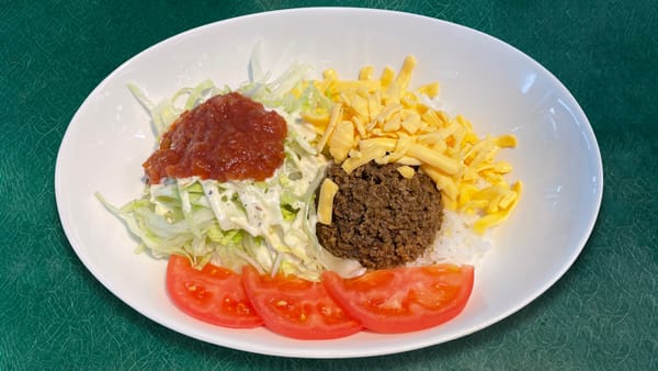 Taco Rice in Naha, Okinawa.