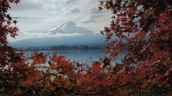 Der Fuji an einem Tag im November.