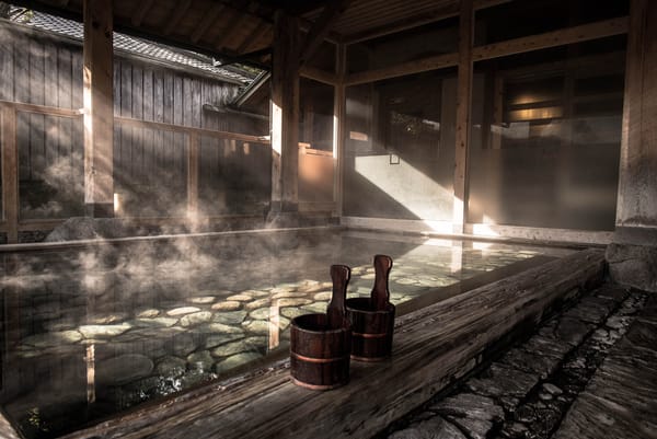 In einem Onsen in Japan.